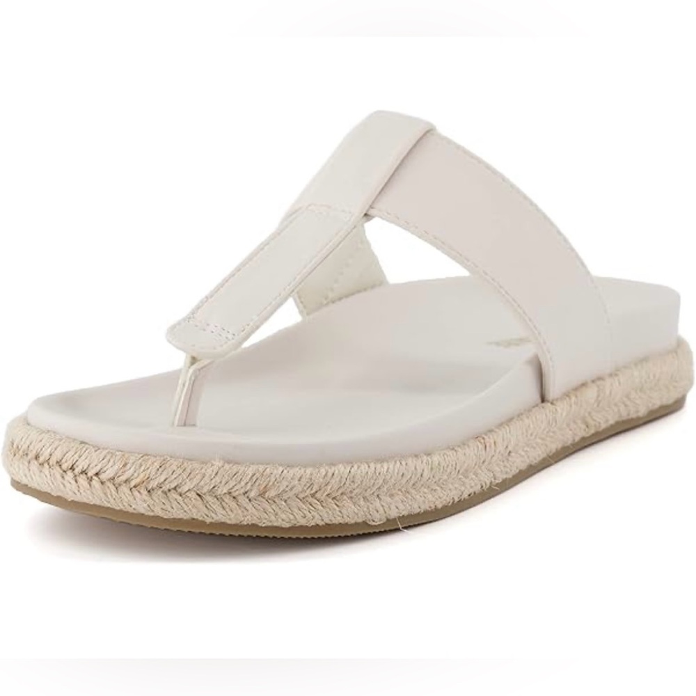 Joie Women's Nacho Espadrille Women’s Off White Sandals Slides Size 9